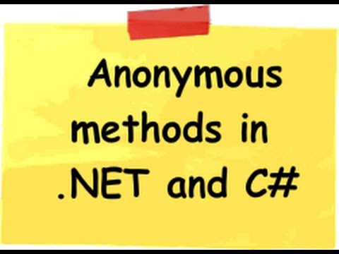 Anonymous method trong lập trình C#