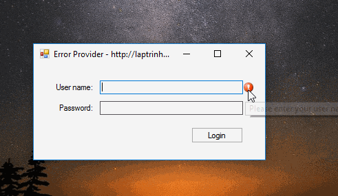 error provider c#