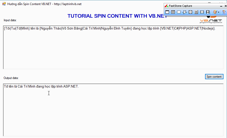 spin content with vb.net