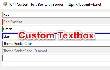 [C#] Custom TextBox với Border Winform