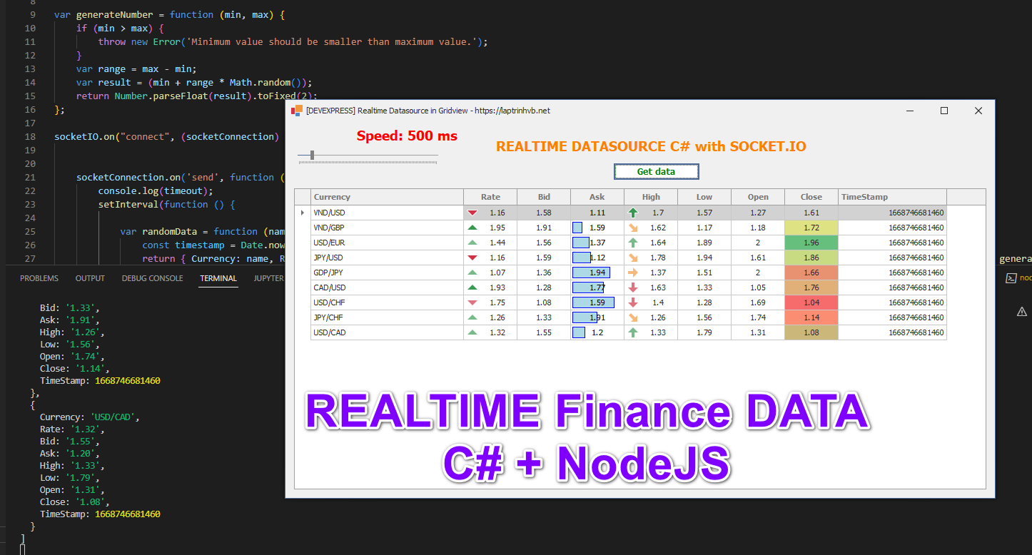 [DEVEXPRESS] Sử dụng RealTimeSource để đọc dữ liệu theo thời gian thực vào Gridview C#
