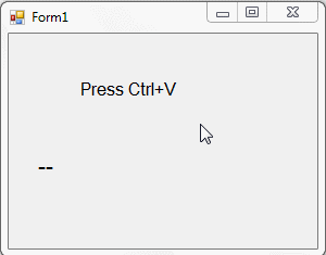 Hướng dẫn nhận dạng  phím Ctrl + V bằng VB.NET hoặc Csharp