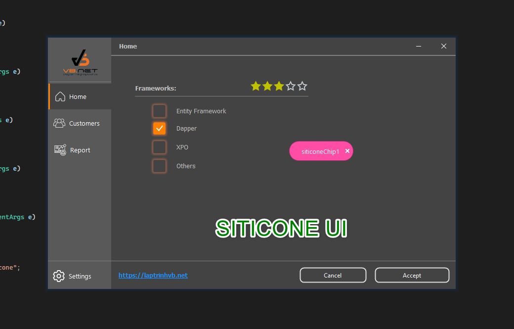 [C#] Giới thiệu thư viện Siticone UI/UX thiết kế giao diện ứng dụng winform