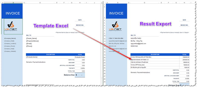 [C#] Hướng dẫn Export Data to Excel Template sử dụng thư viện Mini Excel