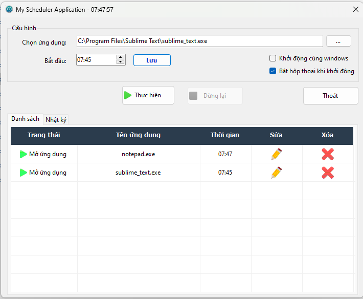 [C#] Chia sẻ source code phần mềm lên lịch tự động chạy ứng dụng Scheduler Task Winform