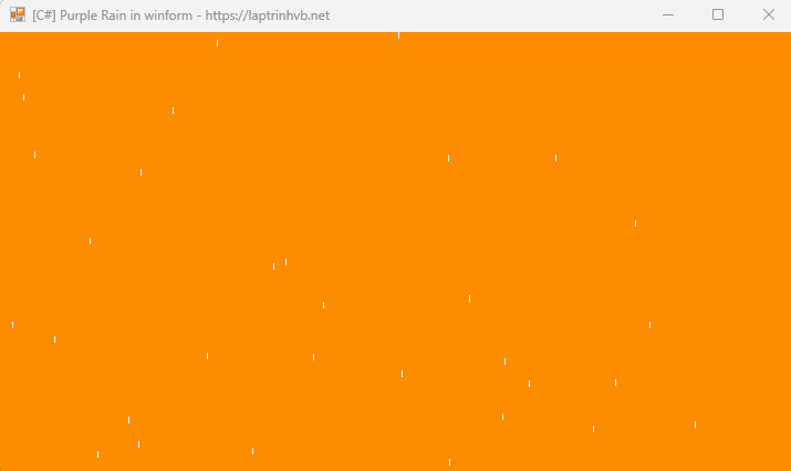 [C#] Chia sẻ source code Orange Rain in Winform