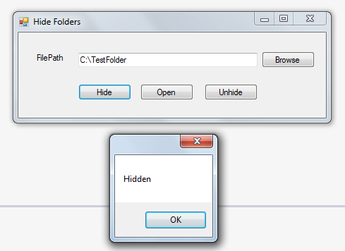 Hide Folder Output