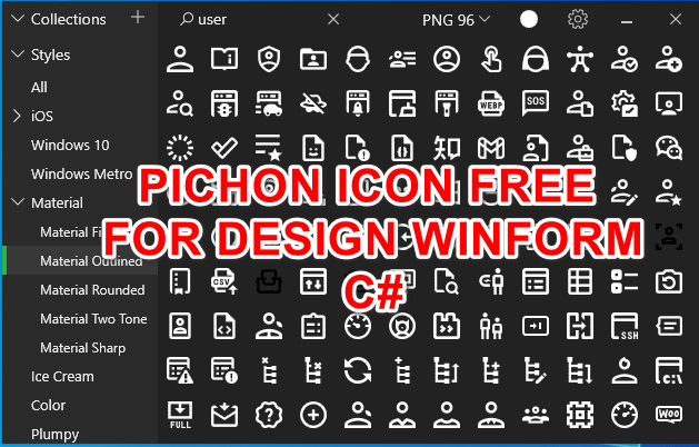 [SOFT] Download phần mềm Icons Pichon App Free dùng thiết kế ứng dụng C#