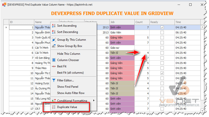count_duplicate_value_gridview_devexpress