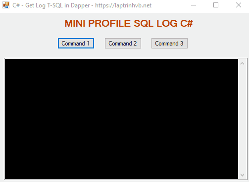 [C#] Sử dụng thư viện Mini Profiler Integrations ghi log thực hiện các câu lệnh SQL 